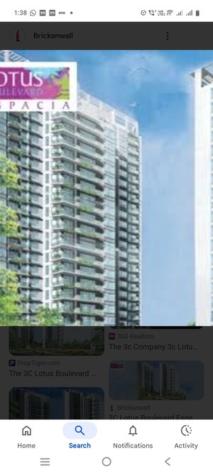 3 BHK Apartment For Sale in 3C Lotus Boulevard Espacia, Sector 100