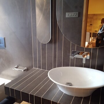 Bathroom in 1 BHK Apartment at Ecstasy Business Park, Mulund West – for Rent