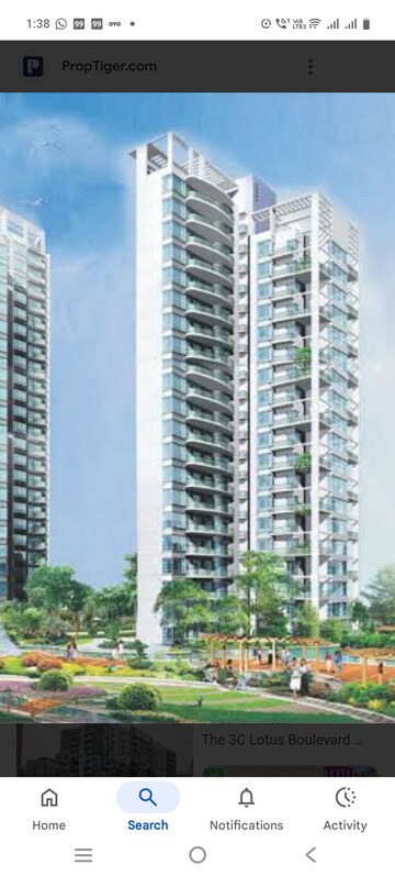 3 BHK Apartment – Exterior View View at 3C Lotus Boulevard Espacia, Sector 100 - for Sale