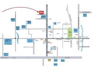Floor Plan in 2.5 BHK Apartment at Amrapali Princely Estate, Sector 76 – for Sale