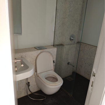 Bathroom in 2 BHK Apartment at New Cuffe Parade, Wadala Truck Terminal – for Rent