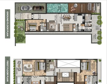 Floor Plan in 4 BHK Villa at Nachinola – for Sale