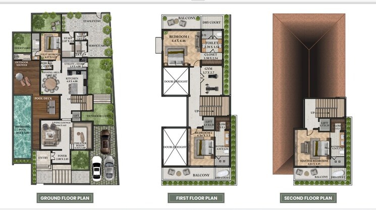 Floor Plan, nachinola 4 Bedroom 340 Sq.Mt. Villa In Nachinola Goa 8770101