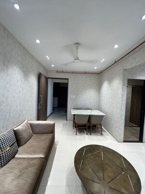Living Room in 1 BHK Apartment at Swaminarayan City, Dombivli East – for Sale