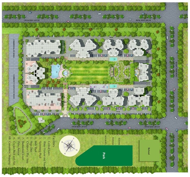 Exterior View, gaur-grandeur 2 Bedroom 1246 Sq.Ft. Apartment In Sector 119 Noida 8770319