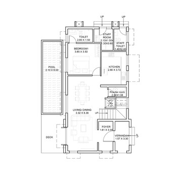 Floor Plan in 4 BHK Villa at Assagao – for Sale