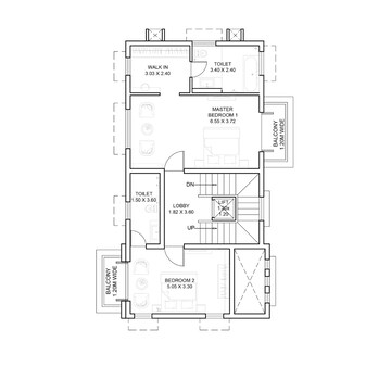 Floor Plan in 4 BHK Villa at Assagao – for Sale