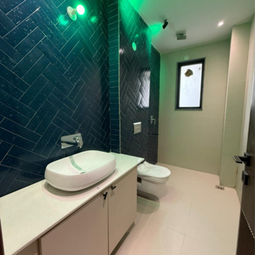 Bathroom in 4 BHK Builder Floor at Ansal API Esencia, Sector 67 – for Sale