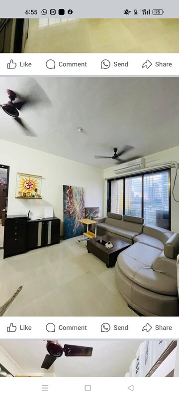 Living Room in 2 BHK Apartment at Sheth Irene, Malad West – for Rent