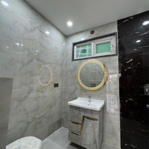 Bathroom in 4 BHK Builder Floor at Ansal API Esencia, Sector 67 – for Sale