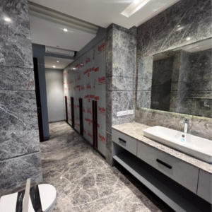 Bathroom in 4 BHK Builder Floor at Unitech South City Heights, South City 1 – for Sale