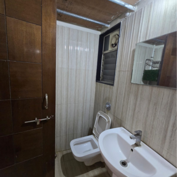Bathroom in 2 BHK Apartment at Atlanta Apartment Wakad, Wakad – for Rent
