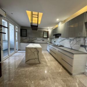 Kitchen in 4 BHK Builder Floor at Ansal Sushant Lok I, Sector 43 – for Sale