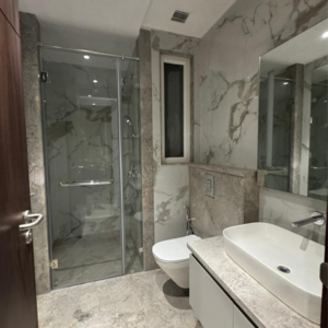 Bathroom in 4 BHK Builder Floor at Ansal Sushant Lok I, Sector 43 – for Sale