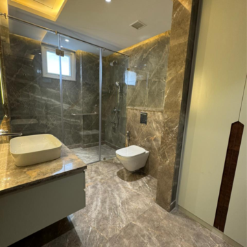 Bathroom in 4 BHK Builder Floor at Ansal Sushant Lok I, Sector 43 – for Sale