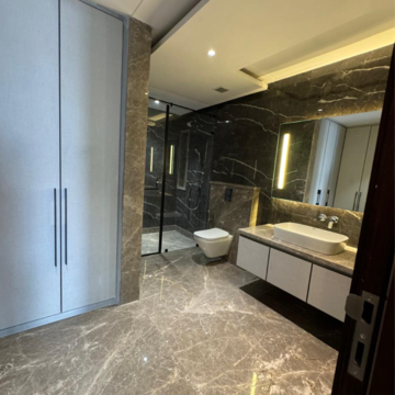 Bathroom in 4 BHK Builder Floor at Ansal Sushant Lok I, Sector 43 – for Sale
