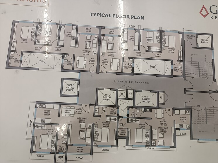 Floor Plan, gbd-evana-heights 2 Bedroom 680 Sq.Ft. Apartment In Parel Mumbai 8771853