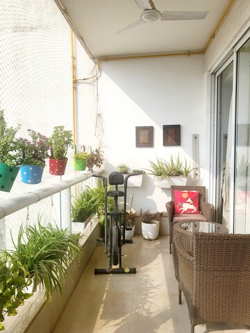 Balcony in 2 BHK Apartment at Omkar Alta Monte, Malad East – for Rent