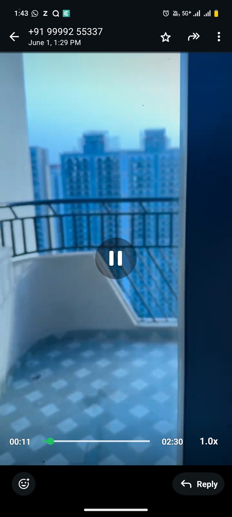 Balcony, crc-sublimis 3 Bedroom 2185 Sq.Ft. Penthouse In Sector 1 Greater Noida Greater Noida 8771950