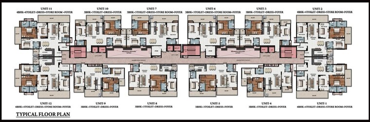 Floor Plan, windsor-majesty 3 Bedroom 2360 Sq.Ft. Apartment In Raj Nagar Extension Ghaziabad 8772037