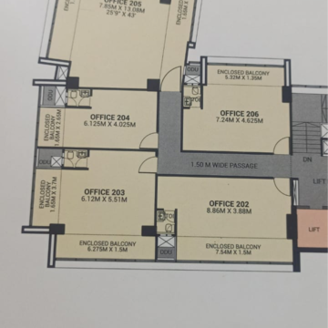 Floor Plan in  Office Space at Altus, Baner Bypass Highway – for Rent