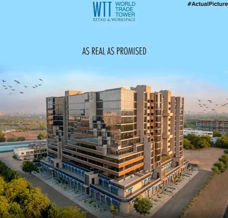 Exterior View, united-world-trade-tower Commercial Office Space 680 Sq.Ft. In Makarba Ahmedabad 8772544