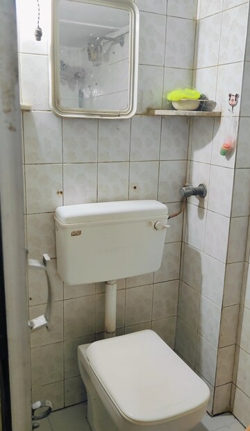 Bathroom in 1 RK Apartment at Akash Jyoti CHS, Santacruz East – for Rent