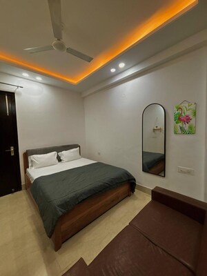 Living Room in 3 BHK Builder Floor at Palm Residency Chhatarpur, Chattarpur – for Sale