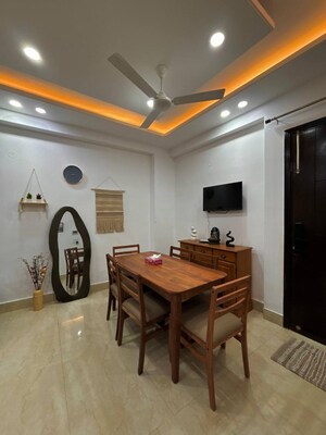 Living Room in 3 BHK Builder Floor at Palm Residency Chhatarpur, Chattarpur – for Sale