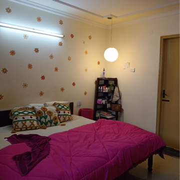 Bedroom in 3 BHK Builder Floor at Boutique Residential Apartments C-220, Sarvodaya Enclave – for Rent