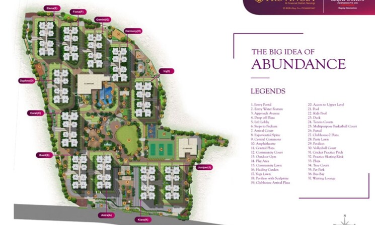 Master Plan, rajapushpa-provincia 2 Bedroom 1370 Sq.Ft. Apartment In Narsingi Hyderabad 8773983