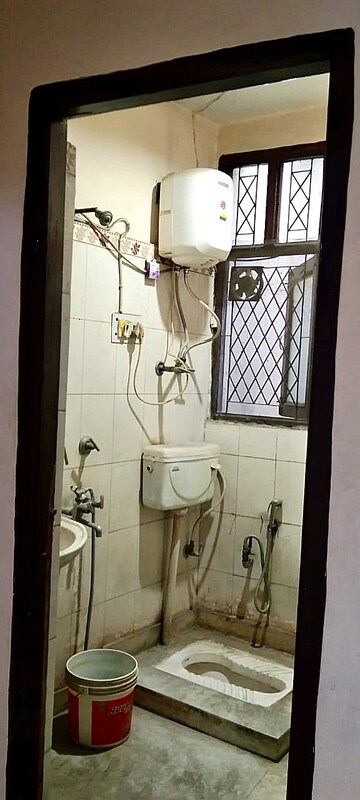 Bathroom in 2 BHK Builder Floor at Mehrauli – for Rent