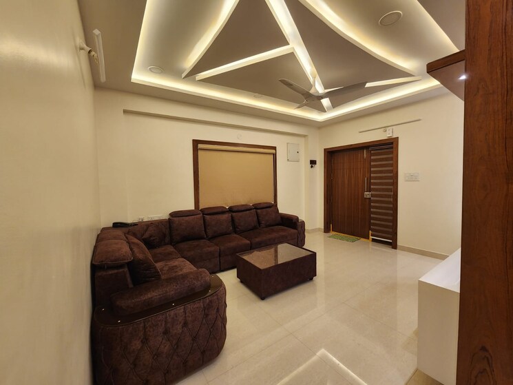 Living Room, rajapushpa-atria 3 Bedroom 2100 Sq.Ft. Apartment In Gachibowli Hyderabad 8774051