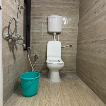 Bathroom in 1 BHK Apartment at Shellproof Gladiolus Tower, Fatherwadi – for Rent