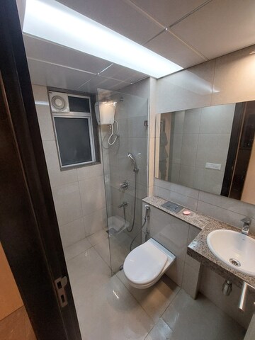 Bathroom in 1 BHK Apartment at LnT Veridian, Powai – for Rent