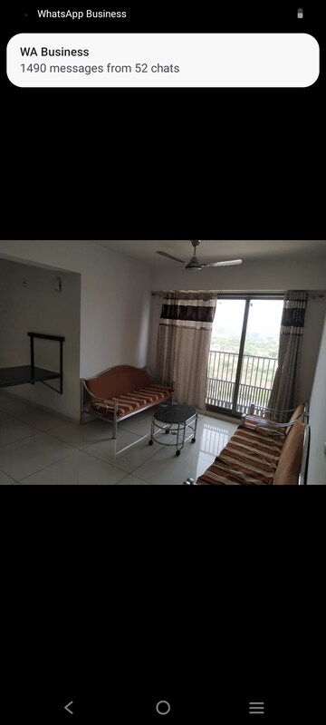 Living Room in 2 BHK Apartment at Basil Skyline, Tragad – for Rent