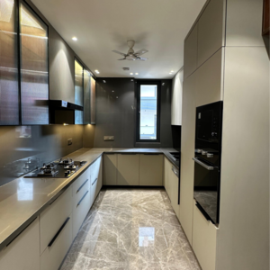 Kitchen in 4 BHK Builder Floor at Ansal Sushant Lok I, Sector 43 – for Sale