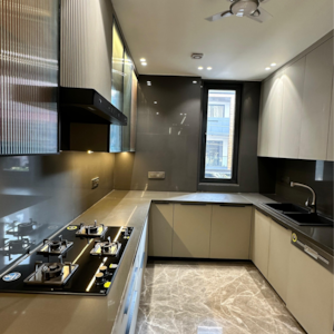 Kitchen in 4 BHK Builder Floor at Ansal Sushant Lok I, Sector 43 – for Sale