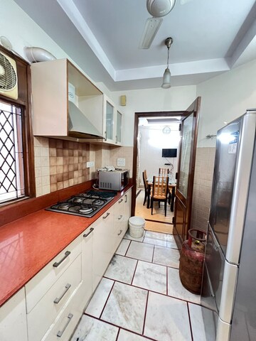 Kitchen in 3 BHK Builder Floor at Krishna Nagar – for Rent