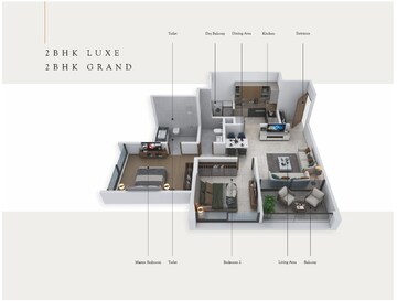 Floor Plan in 1 BHK Apartment at Mihir Amara, Wakad – for Sale