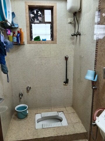 Bathroom in 2 BHK Apartment at Trishul Patel Heights, Ghansoli – for Rent
