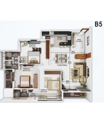 3 BHK Apartment For Sale in Vajram Essenza, Yelahanka