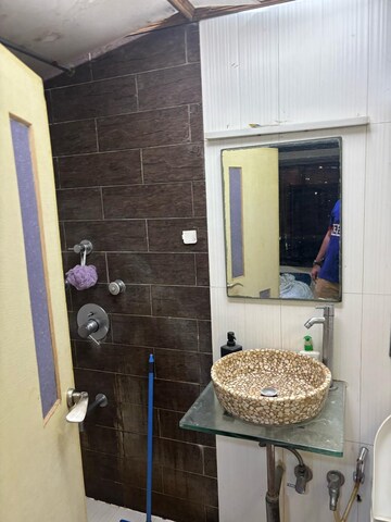 Bathroom in 2 BHK Apartment at Gulmohar Heights Vile Parle West, Vile Parle West – for Rent