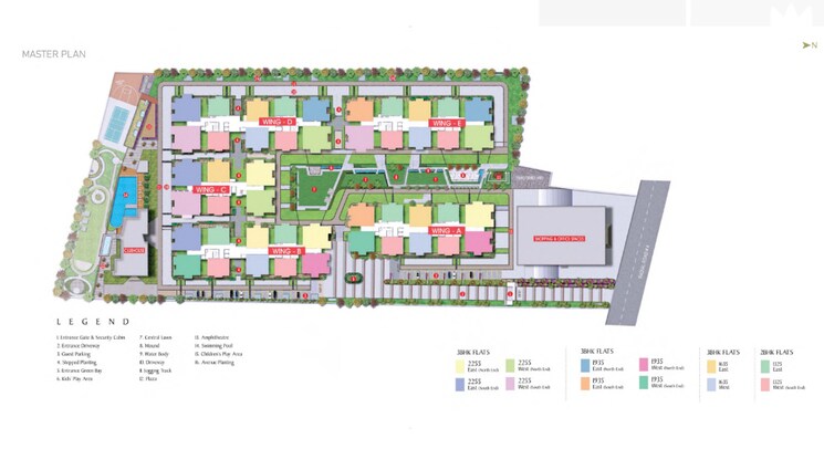 Master Plan, hallmark-skyrena 2 Bedroom 1325 Sq.Ft. Apartment In Narsingi Hyderabad 8775467