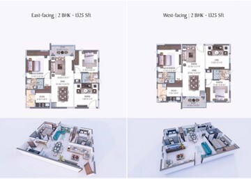 Floor Plan in 2 BHK Apartment at Hallmark Skyrena, Narsingi – for Sale