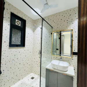 Bathroom in 4 BHK Builder Floor at Ansal API Esencia, Sector 67 – for Sale
