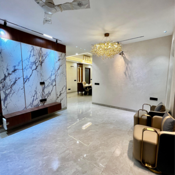Living Room in 4 BHK Builder Floor at Ansal API Esencia, Sector 67 – for Sale