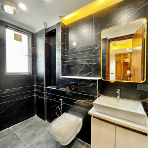 Bathroom in 4 BHK Builder Floor at Ansal API Esencia, Sector 67 – for Sale