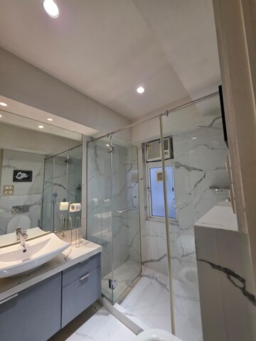 Bathroom in 3 BHK Apartment at Vijay Villa Apartments, Worli – for Rent