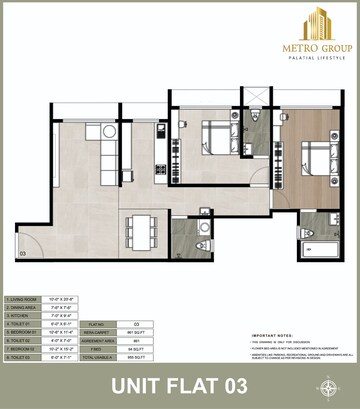  2 BHK Apartment at Metro Regalia, Shivai Nagar – for Sale